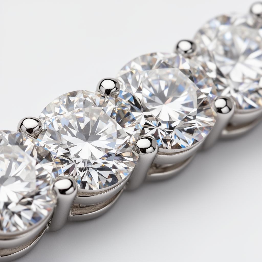 Lab Diamond Tennis Bracelet - 14K White Gold - View 3
